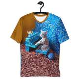 Kirigami Coy Carp Splash Men's Crew Neck T-Shirt front view.